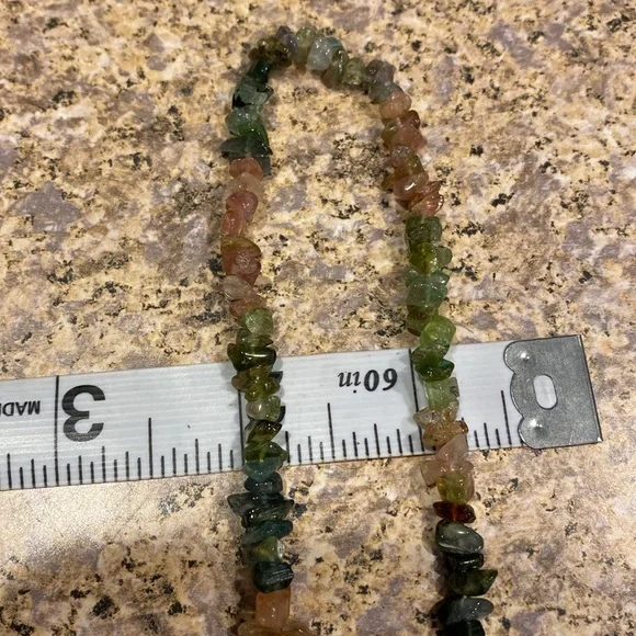 2 Vintage Tourmaline (?) Necklaces Multicolored Pink Green Watermelon Colors - Picture 5 of 11